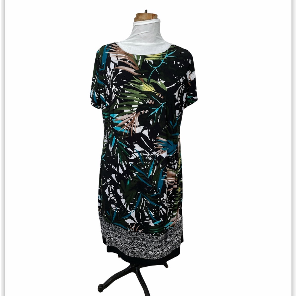 Cleo XXL leaf print midi dress